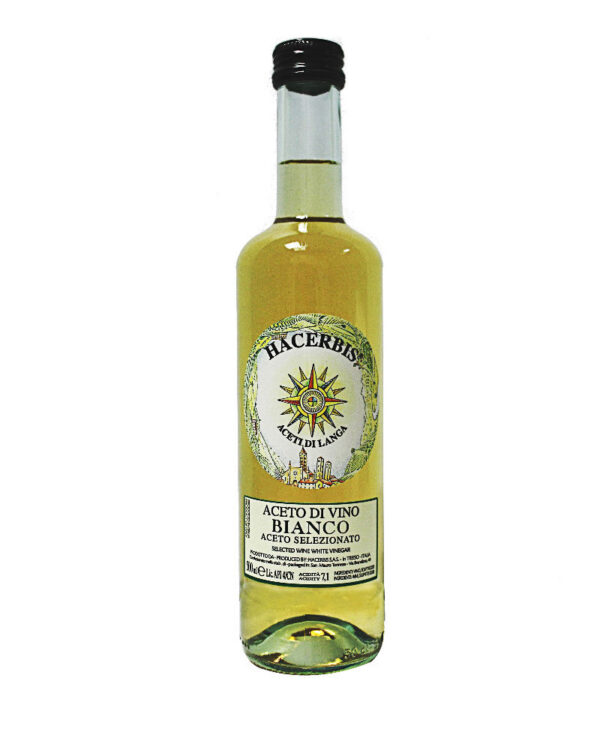 HACERBIS Aceto di Vino Bianco Piemonte 500ml Olio e Aceto
