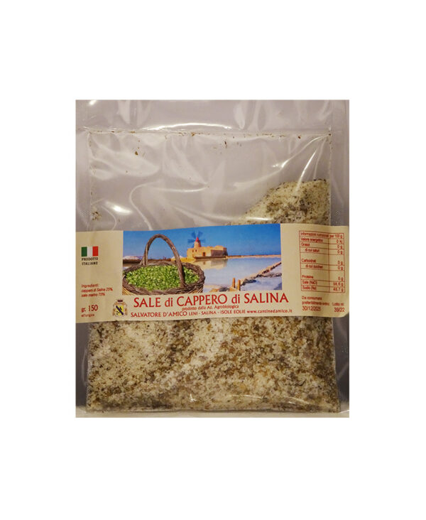 Sale di Trapani al Cappero di Salina biologico DAmico Salvatore 150 gr Sicilia