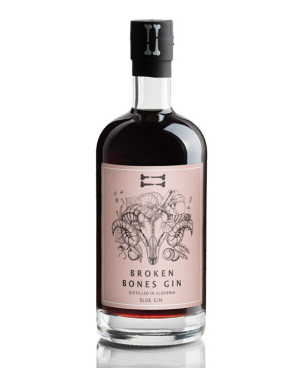 Broken Bones Gin Sloe liquore grappa colore giallo limone 500ml