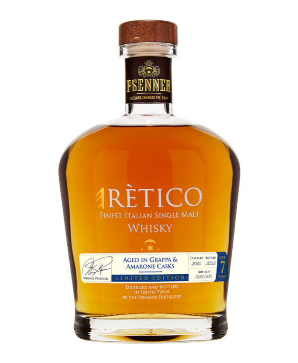 PSENNER eRETICO Grappa 7 Jahre gereift in Amarone-Fässern 700 ml