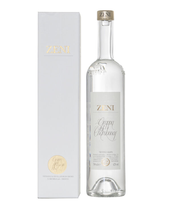 Zeni Grappa di Chardonnay Trentino Gift Box Italian Distillate