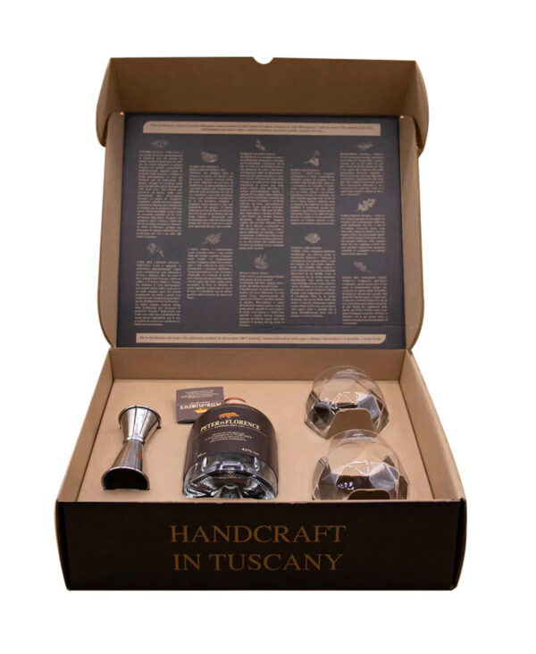 GinLab Gift Box Gin London Dry Toscana con 2 Bicchieri e Jigger