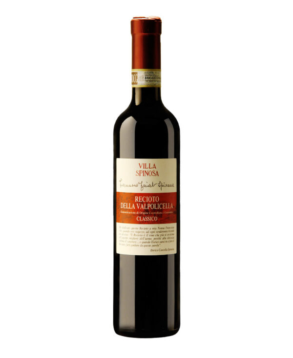Villa Spinosa Recioto Valpolicella DOCG Veneto Rosso Dolce 2021 500ml
